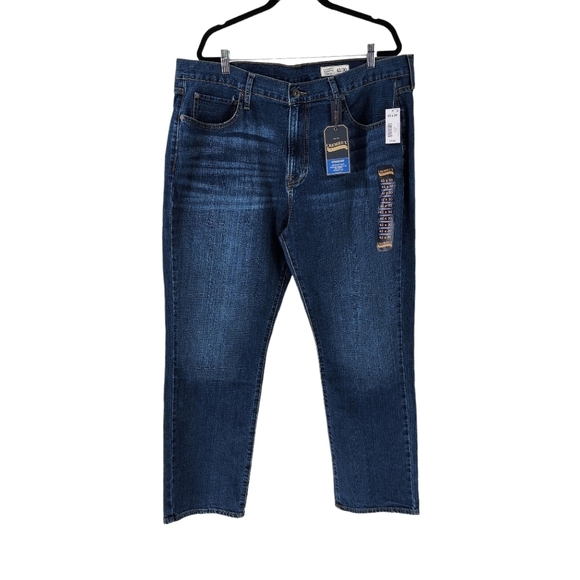 Cremieux Men's Medium Wash Low Rise Straight Leg Jeans - 42X30 - Picture 1 of 7